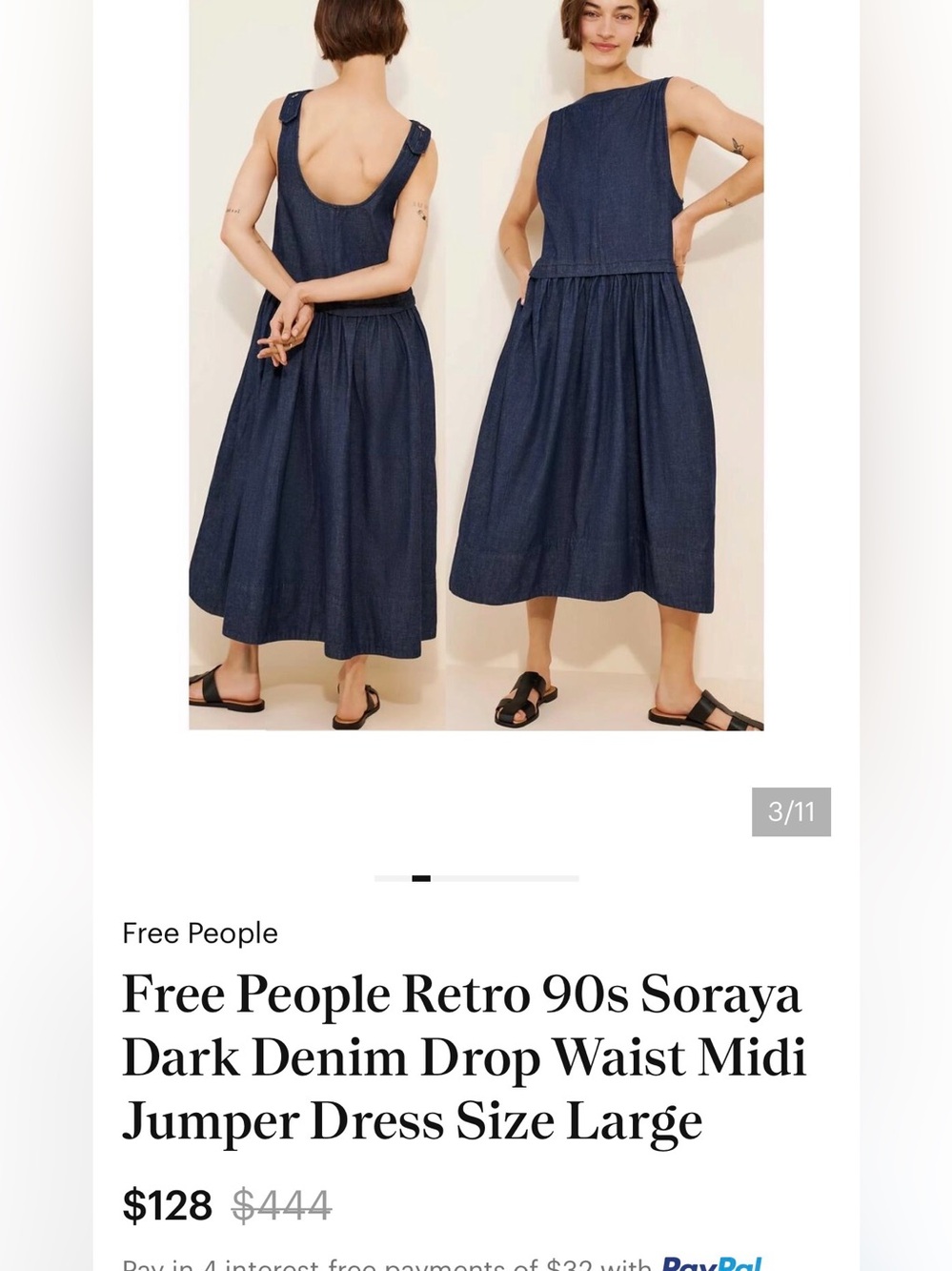 VTG Southwest-Style Pinafore/Jumper MIDI Dress, Retro 1990’s. Sleeveless. - Picture 14 of 16